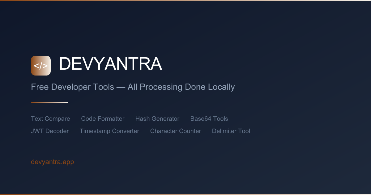 DevYantra - Free Online Developer Tools | DEVYANTRA
